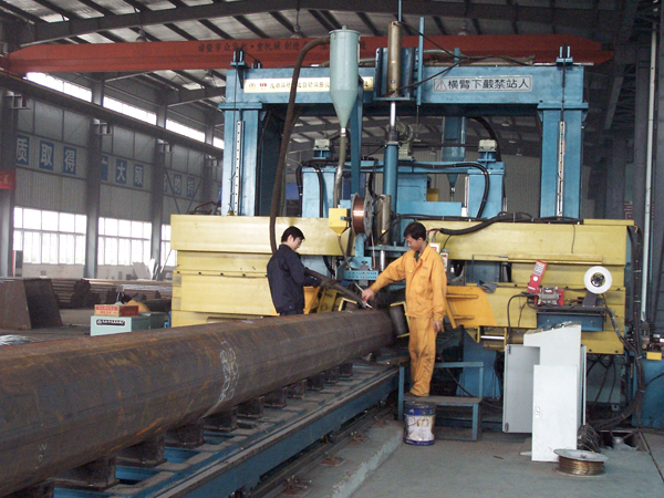 longitudinal welding pipe production line